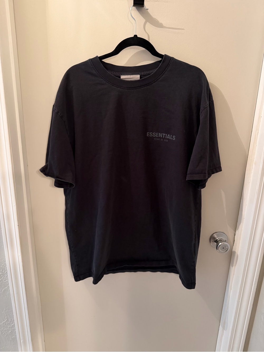 Essentials Black Short-Sleeve Crewneck T-Shirt